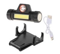 Stgfyxgs Faro Da Casco con Staffa, Utilizzabile con Copricapo, Ampio Campo Visivo, Ricarica USB, Luce Da Lavoro.