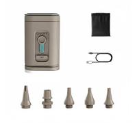 Stgfyxgs Pompa Portatile Gonfiatore Aspiratore Elettrico Compatto con Bocchette Multiple E USB-C Ricaricabile in Adatta per Sacchi Sottovuoto Materassini Valigie Uso Domestico, Array, Cachi
