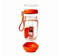 Stgfyxgs Pranzo con Manico Multi-Scomparto | tile, Lunch Box con Anello di Trasporto, Compatto, per Picnic, Studenti, Arancione