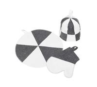 Stgfyxgs Set di Accessori per Sauna Da 3 Pezzi, Cuscino per Seduta, Cappello Assorbente per Il Calore, Tappetino per Vaporarium, Doccia, Bagno Turco, SPA,