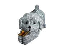 Stgfyxgs Statuetta a Forma di Cane Effetto Pietra | Ornamento da Giardino per Cani con, Impermeabile, Statuetta con, Prato, Patio, Sentieri
