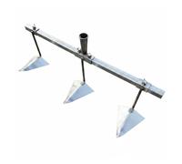 Stgfyxgs Zappa Doppia Testa Mano per Tracciamento File per Trincee con Teste Multiple per Coprire Più Superficie Ad Ogni Passaggio Adatta Orto Giardino Campagna, Tre Teste, Triangolare, Per Scavo