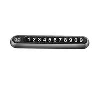 STGLLGTS Numero di Telefono per Parcheggio Temporaneo per Skoda Scala 2018-2025, Accessori per Auto in Metallo può Essere Nascosto,Black