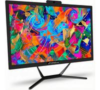 STGsivir Computer desktop tutto in uno, schermo da 24", Core i7 fino a 4.0 GHz,16 GB RAM, 512 GB SSD, WiFi, Bluetooth 5.0, Windows11 Pro, Black
