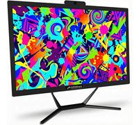 STGSivir PC All in One, Display FHD da 21.5", Core i7, 16G RAM, 512G SSD | All in One PC, WiFi, BT 5.0, Webcam, Win11 Pro, Nero AIO per Casa e Ufficio