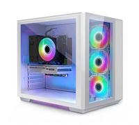 STGSivir PC Gaming Fisso, Computer Gaming, Ryzen 5 5500 fino a 4.2GHz，GeForce RTX 3050 6GB，32GB DDR4 RAM，1TB SSD，WIFI 6, BT 5.0，ventole RGB x3 Windows11 Pro