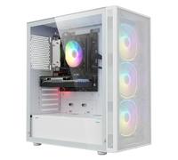 STGSivir PC Gaming Fisso, Ryzen 5 5500, RTX 3050 6G, 16G DDR4, 512G SSD | Computer Gaming per Streaming, Editing Video, Compiti, fino a 4.2 GHz, WiFi 6, BT 5.0, 4K,HDMI,Win11 Pro, Case ARGB,Bianco