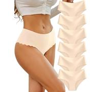 Sth Big Mutande da donna senza cuciture, a vita alta, senza cuciture, biancheria intima da donna, comodo, senza distinzione, senza cuciture, confezione da 6, (tono della pelle*6), XL
