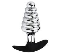 STHELMET Plug anale in acciaio inossidabile con plug anale shock plug anale plug anale plug anale giocattolo del sesso for plug anale giocattolo del sesso in metallo for uomini donne uomini(E)