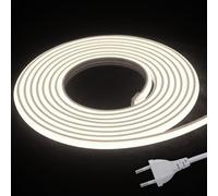 STHomedeco Alta Luminosità Cob - Led Striscia 220v Adesive Da Interno,IP65 Led Striscia Esterno Impermeabile, Strip Decorare Per Commerciale, Famiglia (Bianco Naturale 4000k, 5M)