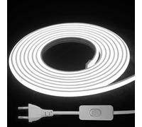 STHomedeco Tira LED COB - Striscia Adesive 220v Da Interno Esterno Impermeabile, Alta Luminosità Striscia IP65, Strip LED per Commerciale, Camera da letto (Bianco Freddo 6000k, 6M)