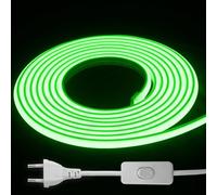 STHomedeco Tira LED COB - Striscia Adesive 220v Da Interno Esterno Impermeabile, Alta LuminositÃ Striscia IP65, Strip LED per Commerciale, Camera da letto (Verde, 3M)