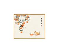 STHOYN Creativo Stile Cinese Copri Contatore Elettrico Interno Montato Installazione di Copri Quadro Elettrico Decorativo Parete Pieghevole Design di Interruttore(Flip-Top,45 * 35CM_B)