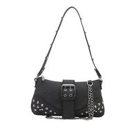 Stí· Borsa a tracolla da donna in ecopelle Y2K | Pochette sottile con rivetti casual per pendolari alla moda borsa convertibile quotidiana