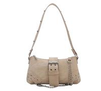 Stí· Borsa a tracolla da donna in ecopelle Y2K | Pochette sottile con rivetti casual per pendolari alla moda borsa convertibile quotidiana