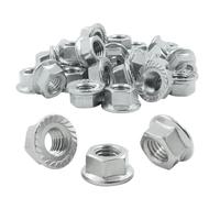 STI Dado Flangiato Zigrinato acciaio inox A2 M10 DIN 6923 scatola 50 pezzi