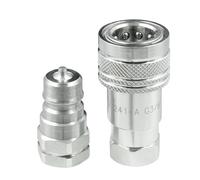 STI Distributore oleodinamico per trattori/escavatori PAB G1/2 T G3/4 3 leva: P80 Distributore Idraulico a doppio effetto con ritorno a molla, Portata 80 L/min, Pressione massima 200 bar