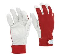 STI Guanti da lavoro in Pelle di Vitello e Cotone antinfortunistica meccanica giardino 9 L 1 Paio