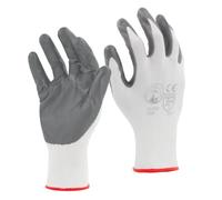 STI Guanti da lavoro Spalmati in Nitrile Bianco Grigio 7 S 1 Paio
