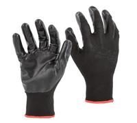 STI Guanti da lavoro Spalmati in Nitrile Nero 9 L 1 Paio