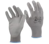 STI Guanti da lavoro Spalmati in PU poliuretano Grigio 8 M 1 Paio