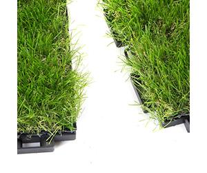 STI Mattonelle Prato Sintetico 30mm 30cm x 30cm 9 Pezzi 0,81 Metri Quadri Click Clack Incastro Modulare