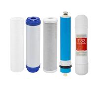 STI Set di 5 filtri di ricambio per osmosi inversa universale a 5 stadi con membrana 75 GPD, standard da 10" compatibili WATER2BUY STIDROP CULLIWATER
