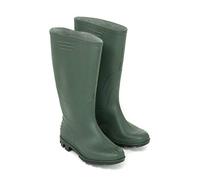 STI Stivale in PVC di colore verde alto, altezza ginocchio, provvisto di suola nera n. 38