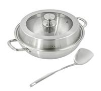 STI WOK padella saltapasta Millennium con coperchio Tipo2 induzione 32cm Acciaio INOX 304 Certificata PFAS Free facile da pulire lavastoviglie STICOOK