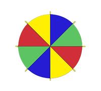 Stibtmr 2M Paracadute Per Bambini Paracadute Arcobaleno Con 4 Color Paracadutes Ludico Arcobaleno Gioco Set En Poliestere Con Maniglie Giochi Cooperativi Tent Per i Palestra Scuola Elementare