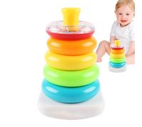 Stibtmr Giochi di Impilamento per - Torre ad Anelli Colorati per Bambini,Gioco Educativo Per Bambini 6+ Mesi Maschi Femmine Casa Viaggio Asilo Nido Auto Famiglia