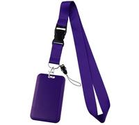 Stibzeup Vicinocchi con titolare di identità da 20 pollici di cordino viola unisex per badge ID cordino in poliestere morbido per luogo di lavoro, ufficio, riunione, scuola
