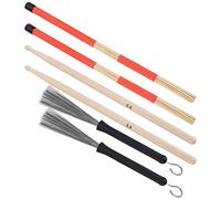 Sticchi a Tamburi Set 5A Classic Maple Rod Strument Accessorio con Pennelli Retrattili per la Performance Jazz