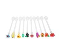 Sticchi ad agitazione da cocktail altwuyu, 10 pezzi di acrilico che mescola i bastoncini con swizzle con alberi trasparenti per caffè, bevande, bar, ristoranti, riunioni per la