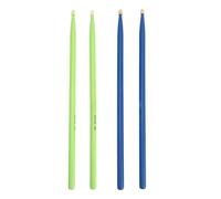 Sticchi di batteria in legno di acero professionista 5A Durabilità ad alta durata Equilibrata Grip comodo per principianti adulti per bambini Pratica performance 2 coppie (1 paio di neri 1 paio di (1