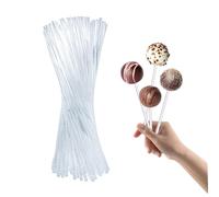 Sticchi di Torta Clear Topper Stick Topper Lollipop Acrilico per cioccolatini di cioccolatini da 100 Pezzi, tasselli, Acrilico Chiaro, Lecca -Lecca