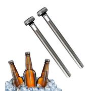 Sticchi per il refrigeratore di birra | 2 bottiglia in acciaio inossidabile riutilizzabile Sti-cks Freeze Stick Ice Stick Coolier per tutti gli usi | Utensili da bere estivi per il campeggio della
