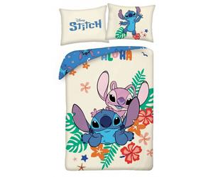 STICH ANGEL Letto SET COPRIPIUMINO 140x200cm COTONE Fiori ORIGINALE Disney Lilo