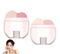 Stick 2 in 1 fard e illuminante, design che permette di applicare e sfumare con un solo gesto, stick trucco in crema leggero, waterproof e a lunga tenuta (2pcs-A)