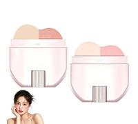 Stick 2 in 1 fard e illuminante, design che permette di applicare e sfumare con un solo gesto, stick trucco in crema leggero, waterproof e a lunga tenuta (2pcs-B)