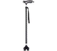 Stick a piedi anziani a piedi leggero a piedi- bastoncini in lega di alluminio con luce a LED maniglia ergonomica 10 altezza regolabile, 4 gambe stampelle per le donne vecchie ferite