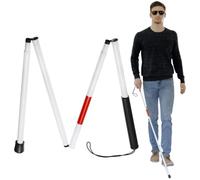 Stick a piedi pieghevole - bastone da passeggio pieghevole | Canna con notturno riflettente | Canne a piedi per handicap cieco non slip | Stick Guide in lega di alluminio per la visione compromessa e