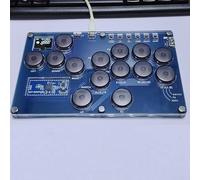 Stick Arcade senza stelo per SKY2040 Pro A4/per controller Hitbox, capacità Turbo, facile personalizzazione, tastiera a 14 tasti, design elegante e trasparente, compatto e portatile, (grigio