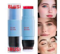 Stick Blush per Donna - Leggero Multifunzione Blush Cream In Stick | Effetto Lunga Durata e Colore Intenso per Trucco Versatile e Naturale Ogni Giorno