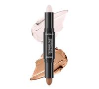 Stick Contorno e Highlight Cremeo a Doppia Punta - Stick Contouring Impermeabile per Scolpire Zigomi e Viso, Ideale per Principianti (01)