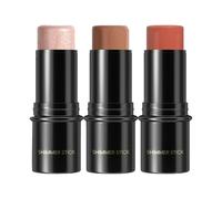 Stick Contouring 3 in 1: Bronzo, Correttore e Blush - Kit da 3 Pezzi Multiuso per Tutti i Tipi di Pelle, Leggero e a Lunga Tenuta (A)