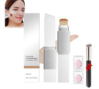 Stick Correttore E Fondotinta 2 In 1,Fondotinta Coreano In Stick Che Cambia Colore Con Pennello,Double-End Waterproof Long-Lasting Concealer,Natural Look Moisturizing (Naturale, m-101)