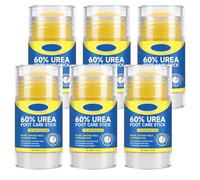 Stick crema all'urea 60% + 2% acido salicilico, stick esfoliante e idratante per piedi, mani, ginocchia e gomiti secchi e screpolati, eliminatore di calli, balsamo nutriente rapido (6 pezzi)