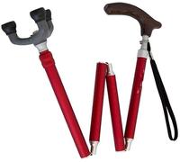 Stick da passeggio regolabile a camminata vecchia in legno massiccio di canna pieghevole stampelle anziane pieghevoli telescopici a piedi portatile a piedi da parente decorare Aqiong