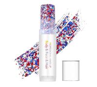 Stick Di Glitter Per Il Corpo | per Outfit nei colori, Bianco, Blu | Stick Glitter Multiuso per Viso, Capelli e Corpo - Per Feste, Parate, Concerti, Festival, Partite Di Calcio, Bambini, Ragazze E Do